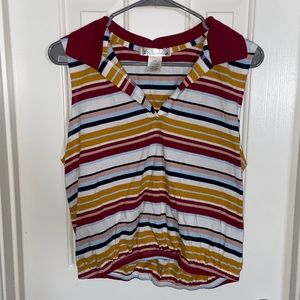 Colorful striped crop top